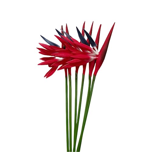 Rikyo Künstliche Blumen, Paradiesvogel, 58,4 cm, permanente Blume, Strelitzie, Tropische Kunstpflanze, Blumensträuße für Büro, Zuhause, Party-Dekorationen, Topfpflanzen, 6 Stück von Rikyo