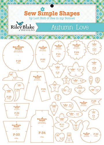 Riley Blake Template Set-Autumn Love By Lori Holt 34/Pkg von Riley Blake Designs