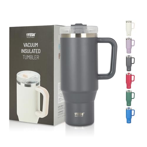 Riley Joy Travel Mug 1200ml 40oz Trinkflasche mit Strohhalm Kaffeebecher to Go Auslaufsicher Edelstahl Thermobecher von Riley Joy