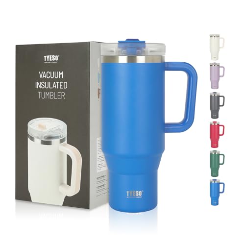 Riley Joy Travel Mug 1200ml 40oz Trinkflasche mit Strohhalm Kaffeebecher to Go Auslaufsicher Edelstahl Thermobecher von Riley Joy
