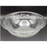Weiße Spitze Oder Kolonialnebel Pyrex-Rührschüssel 2.5L 325 12 Klarglas-Weiße Blumen von RileyAcres