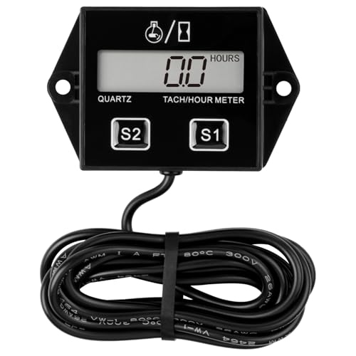 RileyFine HM011A Digitaler Tachometer, Wartungserinnerung, austauschbarer Akku, Schlafmodus, Verwendung für ZTR Rasenmäher Traktor Marine Generator ATV Schneemobil und Alime Ausrüstung RileyFine HM011A Digitaler Tachometer, Wartungserinnerung, austauschbarer Akku, Schlafmodus, Verwendung für ZTR Rasenmäher Traktor Marine Generator ATV Schneemobil und Alime Ausrüstung von RileyFine