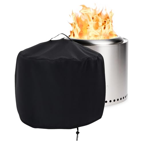 Rilime Feuerschalenabdeckung für Soloofen, Lagerfeuer, 55,9 x 38,1 cm, wasserdichte Outdoor-Abdeckung für Solo-Herd, mit Griffen und Kordelzug, 55,9 x 38,1 cm von Rilime