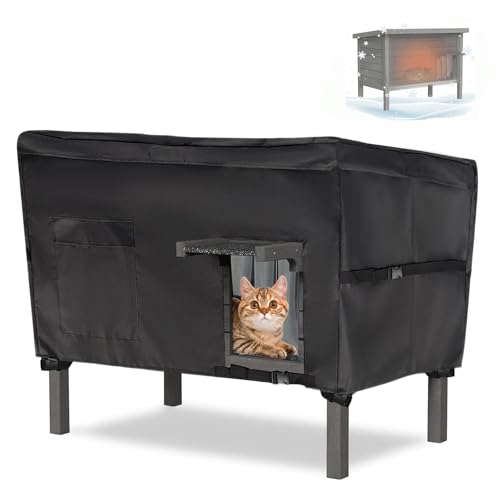 Rilime Outdoor-Katzenhausabdeckung, Katzenhäuser für Outdoor-Katzen, wetterfester Schutz, 88,9 cm L x 57,1 cm B x 50 cm H (nur Abdeckung) von Rilime