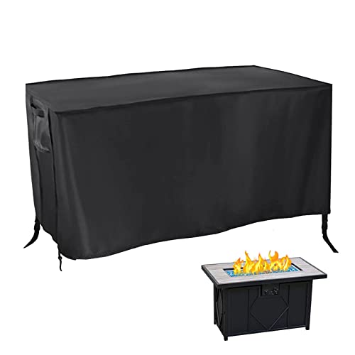 Rilime Patio Feuerstelle Abdeckung Rechteck 113x83x58cm Geeignet Für Feuertisch, Garten Im Freien wasserdichte Winddichte Anti-UV-Hochleistungs-Gas-Feuertischabdeckung von Rilime
