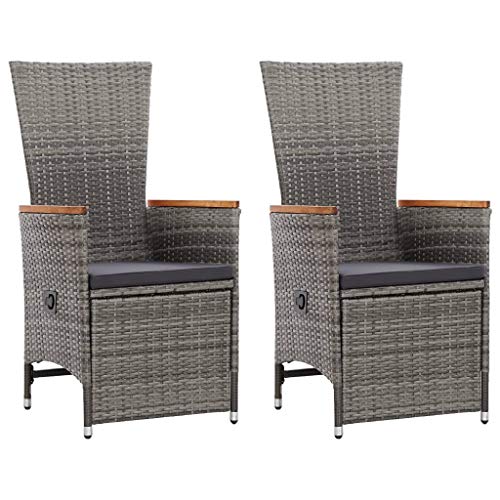 Rillbus Garten-Liegestühle 2er Set Gartenstühle mit Verstellbarer Rückenlehne bis 150kg belastbar mit Auflagen, Gartenmöbel Loungesessel Outdoor Stühle, Poly Rattan 58x62x108cm Rillbus Garten-Liegestühle 2er Set Gartenstühle mit Verstellbarer Rückenlehne bis 150kg belastbar mit Auflagen, Gartenmöbel Loungesessel Outdoor Stühle, Poly Rattan 58x62x108cm von Rillbus