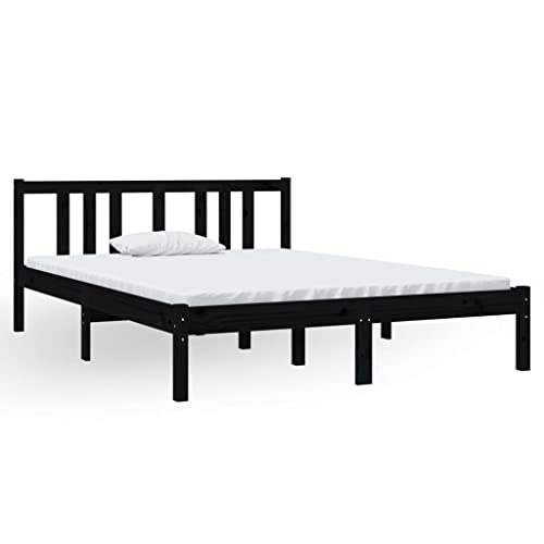 Rillbus Massivholzbett 135x190cm - Gästebett Einzelbett, Bettgestell + Kopfteil, für kleine Schlafzimmer, c294 von Rillbus