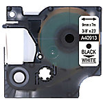 Rillstab Kompatibel Dymo D1 S0720680 / 40913 Schriftband Selbstklebend Schwarzer Druck auf Weiß 9 mm x 7m von Rillstab