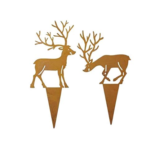 2 STK Dekostecker Hirsch rost 7x13cm Deko Gartendeko Weihnachtsdeko Metallhirsche Weihnachten Schmuck Gartenstecker Xmas Decoration 2 STK Dekostecker Hirsch rost 7x13cm Deko Gartendeko Weihnachtsdeko Metallhirsche Weihnachten Schmuck Gartenstecker Xmas Decoration von RiloStore