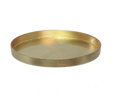 2 STK Tablett Gold Farben 27cm Tabletts Dekotablett Set Herbstdeko o3261 Weihnachtsdeko Orient Marokko Kerzentablett Serviertablett von RiloStore
