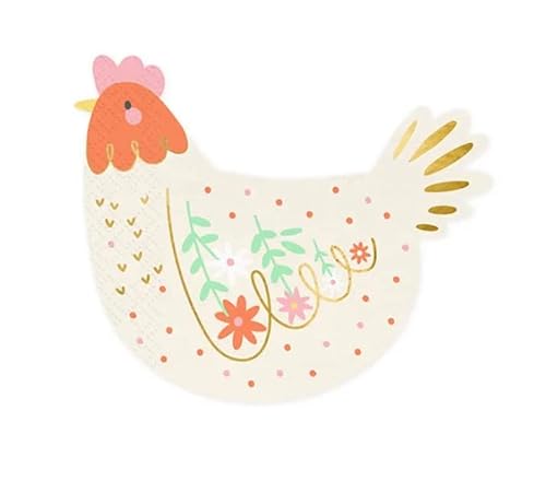 20 STK Huhn Servietten 16x13cm Frühling Ostern Tischdeko Partydeko Hühnchen Papierservietten Küken Osterdeko Tischschmuck Table Decoration von RiloStore