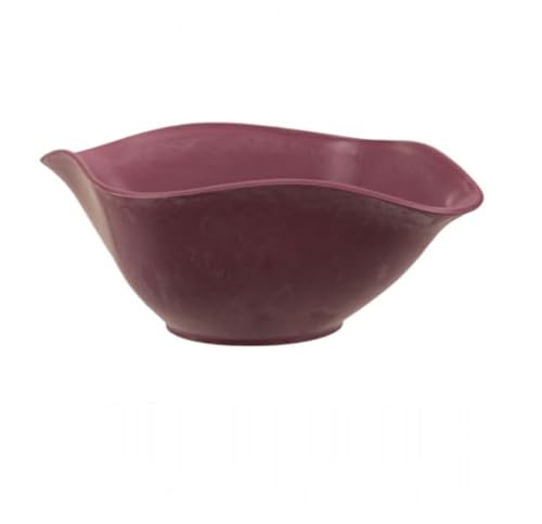 23x10cm Pflanzschale Dekoschale o2641 geschwungene Form oval dunkelrot Himbeer Bordeaux weinrot pink Blumentopf Übertopf Kunststoff Elegant Design Welle Topf Schale Jardiniere von RiloStore