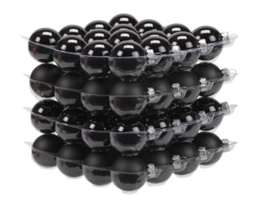 30 STK Glaskugeln Christbaumkugeln schwarz Weihnachtskugeln 57mm Glas Kugeln o611 Weihnachtsdeko Baumschmuck Weihnachten Baumdeko Hänger Kugeln von RiloStore