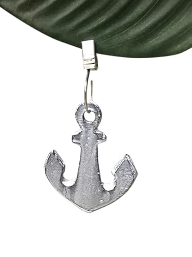 4 STK Tischdeckenbeschwerer Anker Gußeisen grau antik extra schwer Shabby Chic Tischdeckenklammern maritim Gewichte schwer Tischdecken Tischtuchbeschwerer 8cm Ankerdeko von RiloStore