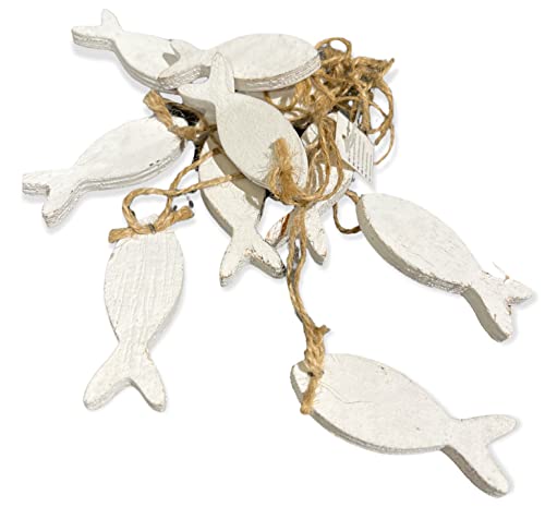 RiloStore 9 Stk Fische Holzfische 7cm Shabby Chic Weiß fd411 Holzfisch Deko RiloStore 9 Stk Fische Holzfische 7cm Shabby Chic Weiß fd411 Holzfisch Deko von RiloStore