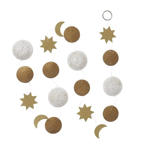 Capiz-Girlande Hänger Sterne Mond Sonne Weiss Gold Farben Dekogirlande Capiz Hänger Windspiel Glockenspiel Klangspiel Weihnachtsdeko Kinderzimmer Deko Capiz-Girlande Hänger Sterne Mond Sonne Weiss Gold Farben Dekogirlande Capiz Hänger Windspiel Glockenspiel Klangspiel Weihnachtsdeko Kinderzimmer Deko von RiloStore