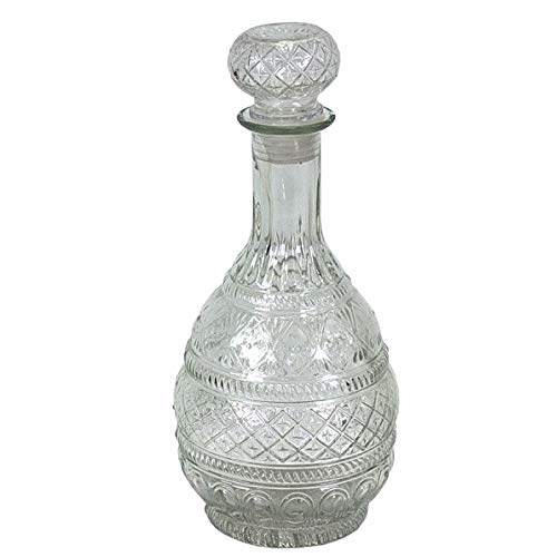 FLACON 27cm Karaffe Glas klar mit Stopfen edel elegant Weinkaraffe Whiskykaraffe Vintage Nostalgie Glaskaraffe Vase von RiloStore