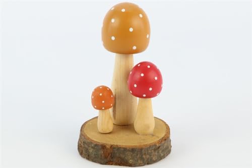 RiloStore 3er Aufsteller Fliegenpilz Holz Pilze Tischdeko Holzpilze Fliegenpilze auf Holzscheibe Deko Pilz Set Herbstdeko Tischschmuck Gastro Herbst Arrangement hb135 RiloStore 3er Aufsteller Fliegenpilz Holz Pilze Tischdeko Holzpilze Fliegenpilze auf Holzscheibe Deko Pilz Set Herbstdeko Tischschmuck Gastro Herbst Arrangement hb135 von RiloStore