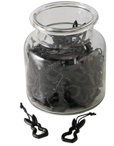 RiloStore 4 STK Osterhasen schwarz 6cm Metall Deko Hasen b489 Osterdeko Ostern Dekohase Osterschmuck HASE Hänger Metallhasen von RiloStore