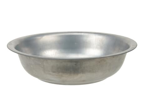 RiloStore 4 STK PFLANZSCHALE Metall rund grau 29x7cm Metallschale wetterfeste Zinkschale für draussen Hochzeitsdeko Tischdeko Muttertag Nostalgie Pflanzschalen Zink o201 Schalen Blumentöpfe von RiloStore