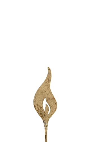 4er Set Rost Flamme 18cm Gold Farben Metall Flammen Gartendeko Kerzen Dekostecker Weihnachtsdeko Metallkerzen Deko von RiloStore