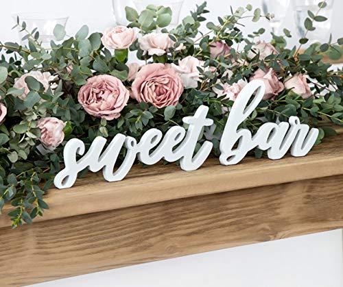 SWEETS BAR Candybar Holz XL Schriftzug Süßigkeiten Tisch Candy Bar Sweetsbar Tischdeko Hochzeitsdeko MR&MRS Buchstaben von RiloStore