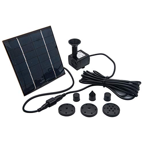 14W Solar Teichpumpe, Riloer 180L/H Springbrunnenpumpe Wasserspiel Pumpe für Schwimmbrunnen Garten Pool Teich Aquarium, Brunnen Brushless Power Pump von Riloer