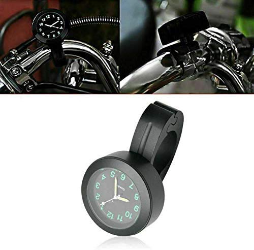 Riloer 1 STÜCKE Motorrad Fahrrad Lenkerhalterung Uhr, Wasserdicht Stoßfest Universal, Schwarz von Riloer