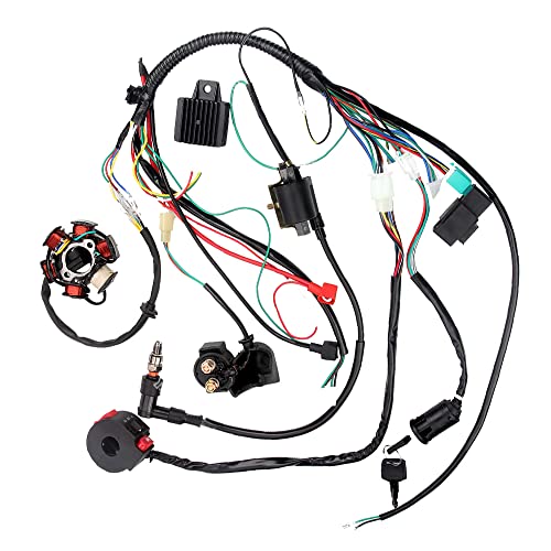 Riloer Kabelbaum CDI Zündsatz Passend für 50ccm 70ccm 90ccm 110ccm 125ccm Chinesischer Elektrostarter Quads von Riloer