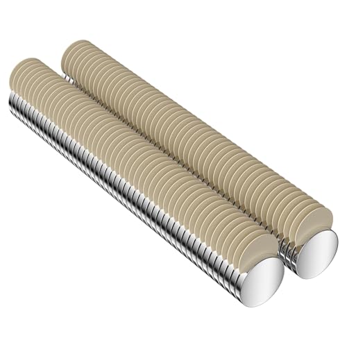 Riloventa 100 Stück Mini Magnete Stark, 8X1 mm Starke Magnet, Magneten Starker Halt, Runde Selbstklebend, Klebemagneten, Selbstklebende von Riloventa