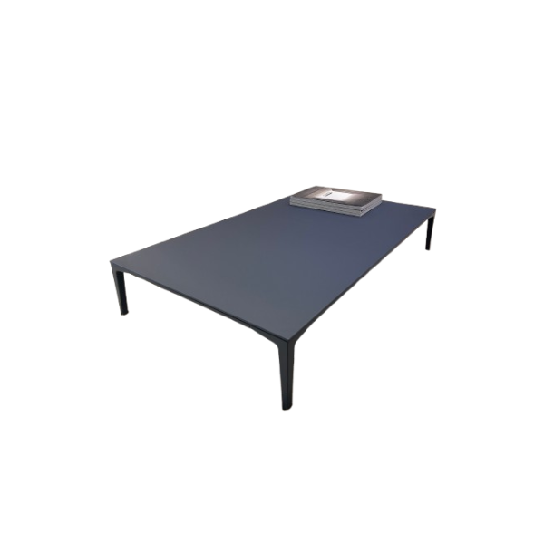 Blauer Couchtisch-Tablett aus matt lackiertem Glas von Giuseppe Bavuso, Rimadesio Blauer Couchtisch-Tablett aus matt lackiertem Glas von Giuseppe Bavuso, Rimadesio von Rimadesio