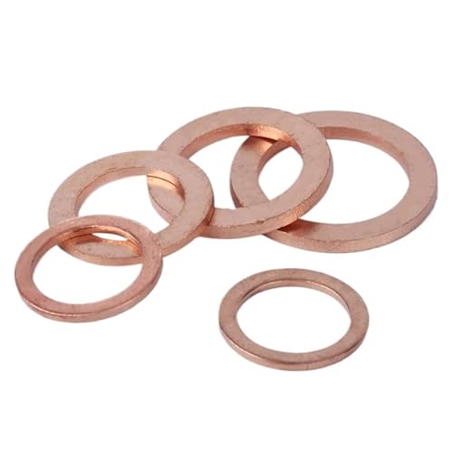 10/20 stücke M10.5-M20 Messing Kupfer Abdichtung Boot Zerquetschen Waschmaschine Flache Dichtung Ring Ölwanne Stecker Öl Dichtung 1mm(M18x26x1 20Pcs) von Rimmean