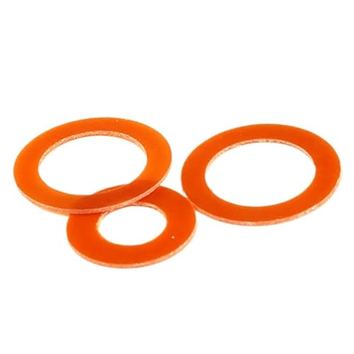 100-500 Stück Bakelit-Runddichtung/-Unterlegscheibe M2-M12(200pcs 6x10x0.5) von Rimmean