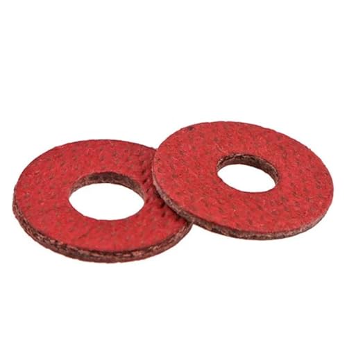 100-teiliges Faser-Unterlegscheiben-Set, sortiert, rotes Stahlpapier, Faser-Unterlegscheiben-Set, Flachring-Dichtungs-Sortiment(M3x7x0.5) von Rimmean