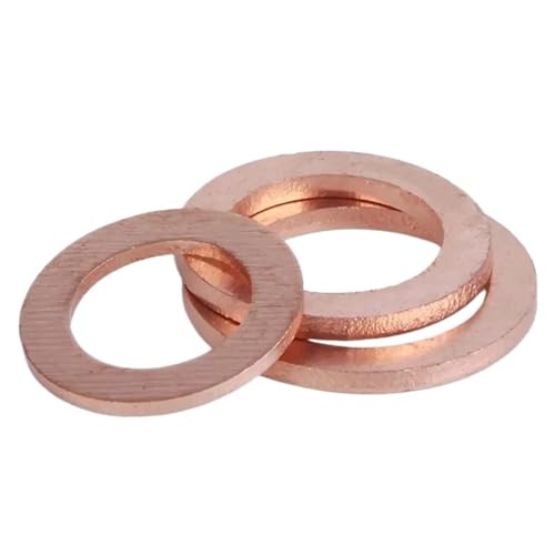 10PCS M12-M20 Messing Kupfer Abdichtung Boot Zerquetschen Washer Flache Dichtung Ring Sump Stecker Öl Dichtung Fitting(M18x28x2) von Rimmean