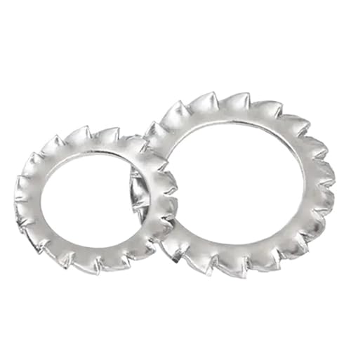 2-50 Stück M3-M24 304 Edelstahl Außenzahnscheiben Fächerscheiben(M4-50pcs) von Rimmean