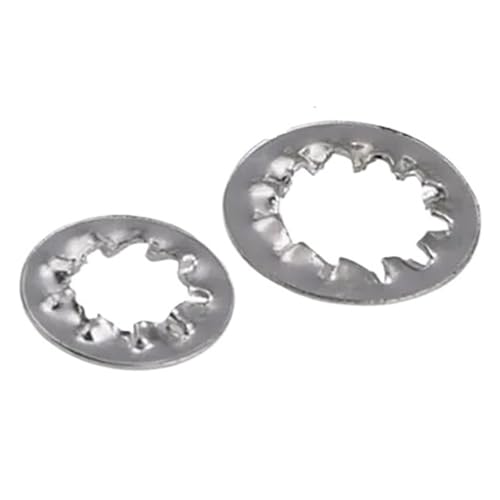 2-50 Stück M3-M30 Außengezahntes Schloss Innengezahnte Anti-Rutsch-Stoppscheibe for Lösen(Internal Tooth,M24(2Pcs)) von Rimmean