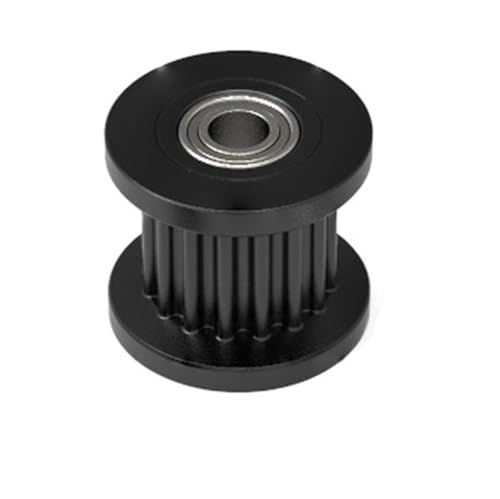 2 stücke GT2 Umlenkrolle for 3D Drucker Teile Aluminium 2GT Timing Pulley 16 20 Zahn Schwarz Riemenscheiben Bohrung 3mm 5mm Breite 6 10(20T W10 B5 with T) von Rimmean