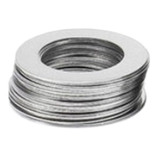20/50 Stück M7-M12 Edelstahl Ultradünne Flachdichtung Shim 0,1-0,5 mm(M7x12 50pcs,0.5mm thickness) von Rimmean