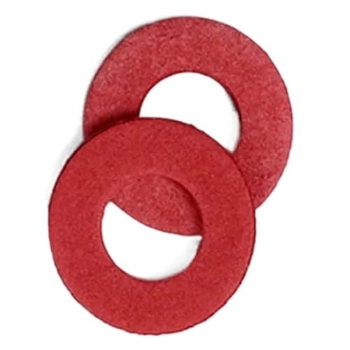 20–100 Stück rotes Stahlpapier, isolierende Unterlegscheibe, Isolierung, einfache Dichtung, Pad, Ring, Abstandshalter, M2–M12(100pcs M3.5x8x1mm) von Rimmean