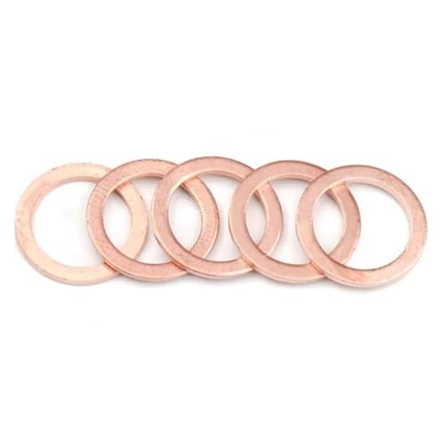 20 stücke Solide Kupfer Washer Flache Ring Dichtung Spacer Öl Stecker Scheiben M5-M24(M16X22X1.5mm) von Rimmean