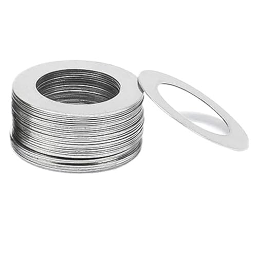50 Stück 304 Edelstahl Ultradünne Unterlegscheibe M3-M12 Ultradünne Shim Plain Dichtung 0,1/0,2/0,3 mm(T 0.3mm 50pcs,M6x10) von Rimmean