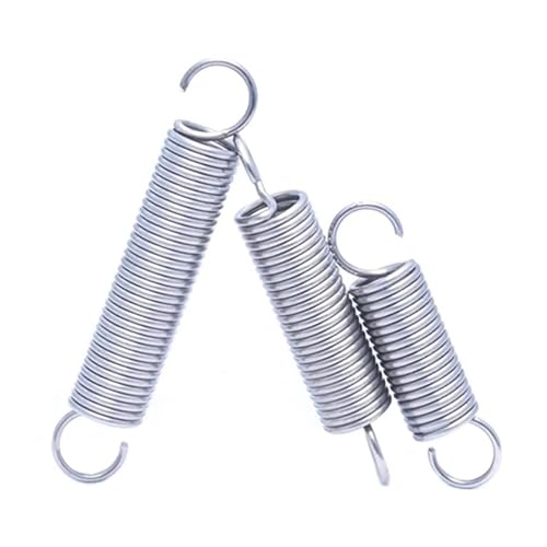Zugfeder mit offenem Haken, Durchmesser 0,5 mm, Zugfeder, Außendurchmesser 3/4/5/6 mm, 10 Stück(40mm,6mm (10Pcs)-0.5mm) von Rimmean