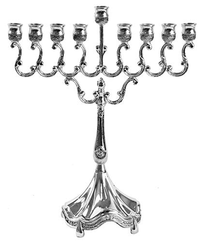 Rimmon Judaica Chanukka Menora mit 9 Zweigen, Silber, 21 cm von Rimmon Judaica