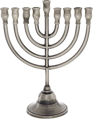 Rimmon Judaica RC-01H21 Kerzenhalter, metall, zinnfarben, Stück: 1 von Rimmon Judaica