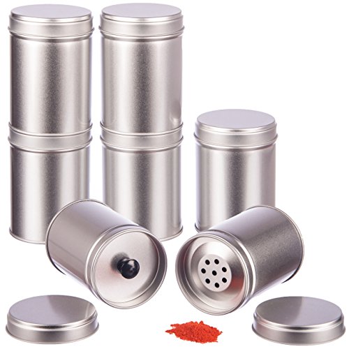 Rimoco 6er Pack große Gewürzdosen stapelbar mit extra Aromadeckel inkl. 6 Etiketten + 2 Streueinsätze | Höhe: ca. 9 cm, Ø ca. 6.4 cm | Dosen Material: Weißblech | BPA-frei und lebensmittelecht Rimoco 6er Pack große Gewürzdosen stapelbar mit extra Aromadeckel inkl. 6 Etiketten + 2 Streueinsätze | Höhe: ca. 9 cm, Ø ca. 6.4 cm | Dosen Material: Weißblech | BPA-frei und lebensmittelecht von Rimoco
