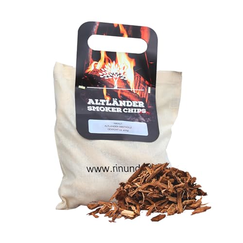 Rin & Rut Apfel Räucherchips – 400g Smoker Chips aus Apfelholz im Jutebeutel – Räucherzubehör für Kalträuchern & Heißräuchern – Für Fleisch, Fisch, Käse & Gemüse. Rin & Rut Apfel Räucherchips – 400g Smoker Chips aus Apfelholz im Jutebeutel – Räucherzubehör für Kalträuchern & Heißräuchern – Für Fleisch, Fisch, Käse & Gemüse. von Rin & Rut