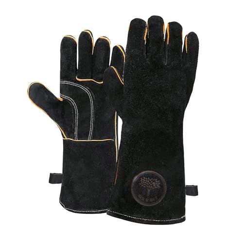 Rin & Rut Grill- und Ofenhandschuhe aus hitzebeständigem Leder | 34,5 cm lang | doppelt genäht mit weichem Innenfutter. Rin & Rut Grill- und Ofenhandschuhe aus hitzebeständigem Leder | 34,5 cm lang | doppelt genäht mit weichem Innenfutter. von Rin & Rut