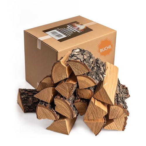 Rin & Rut Kaminholz Buche|Ofenfertiges Brennholz 30 cm – Luftgetrocknetes Feuerholz in 19,5 L Netzbeutel – Trockenes Buchenholz für Kamin & Ofen Rin & Rut Kaminholz Buche|Ofenfertiges Brennholz 30 cm – Luftgetrocknetes Feuerholz in 19,5 L Netzbeutel – Trockenes Buchenholz für Kamin & Ofen von Rin & Rut