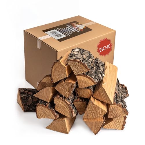 Rin & Rut Kaminholz Eiche|Brennholz ofenfertig 30 cm – luftgetrocknetes Feuerholz im 19,5 L Netz – Trockenes Eichenholz für Kamin & Ofen Rin & Rut Kaminholz Eiche|Brennholz ofenfertig 30 cm – luftgetrocknetes Feuerholz im 19,5 L Netz – Trockenes Eichenholz für Kamin & Ofen von Rin & Rut